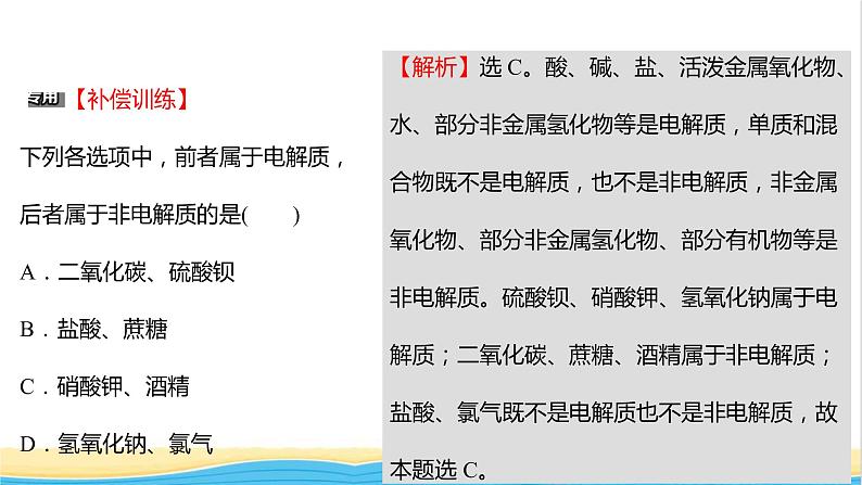 浙江专用高中化学强化练一离子反应课件新人教版必修第一册第4页