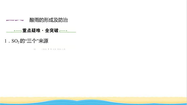 高中化学专题4硫及环境保护第三单元防治二氧化硫对环境的污染课件苏教版必修102