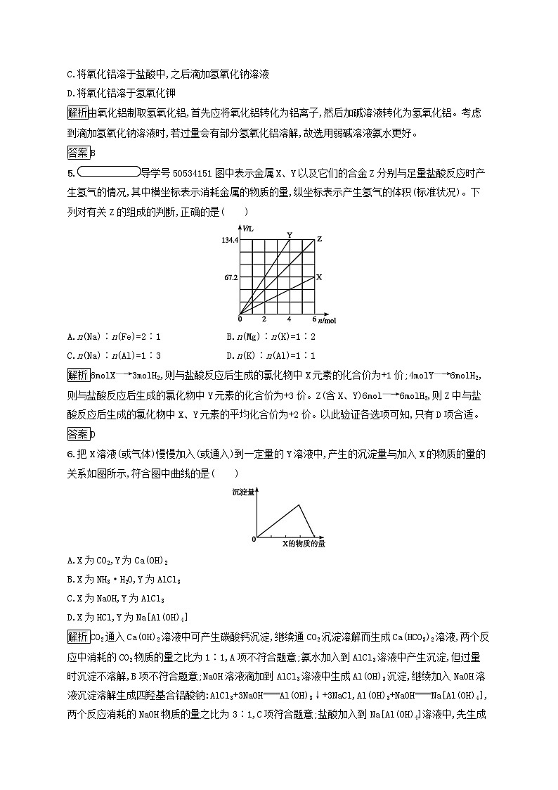 高中化学第4章材料家族中的元素测评含解析鲁科版必修1第2页