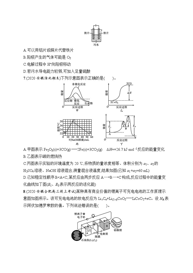 人教版新高考化学一轮复习训练-目标检测卷5　化学反应与能量第3页