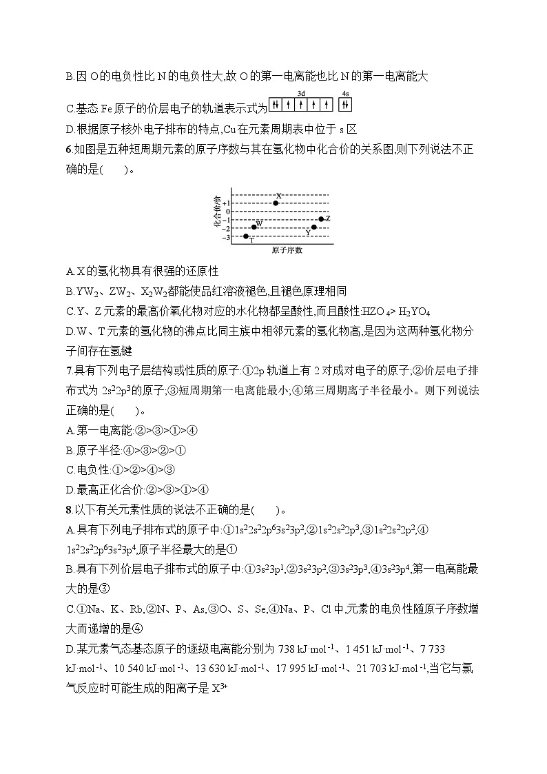 人教版新高考化学一轮复习训练-目标检测卷8　原子结构与元素的性质第2页