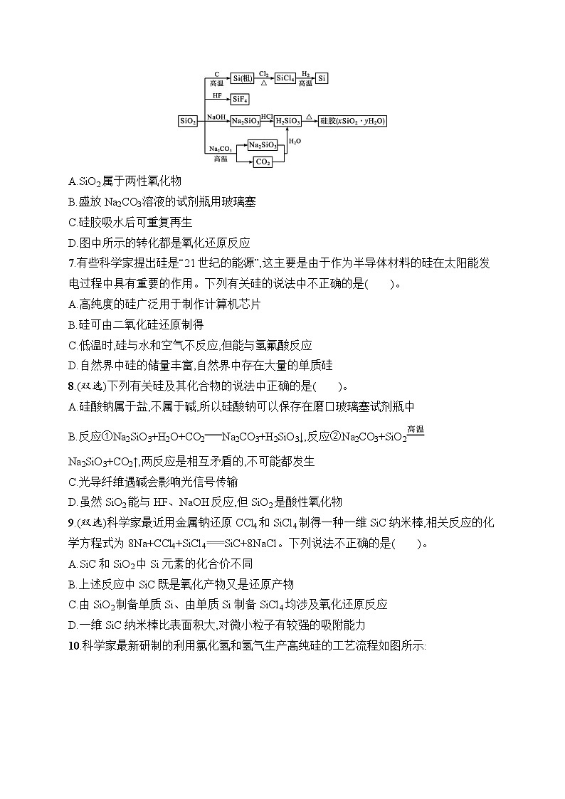 人教版新高考化学一轮复习训练-无机非金属材料第2页