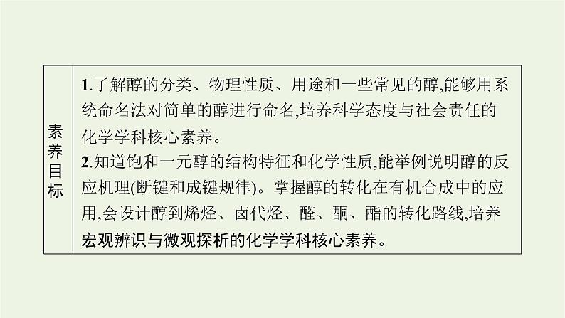 2021_2022学年新教材高中化学第2章官能团与有机化学反应烃的衍生物第2节第1课时醇及其性质课件鲁科版选择性必修302