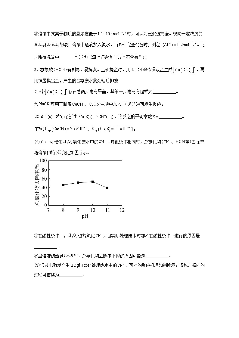 2022届高三化学一轮复习化学反应原理09化学反应原理综合题含解析02