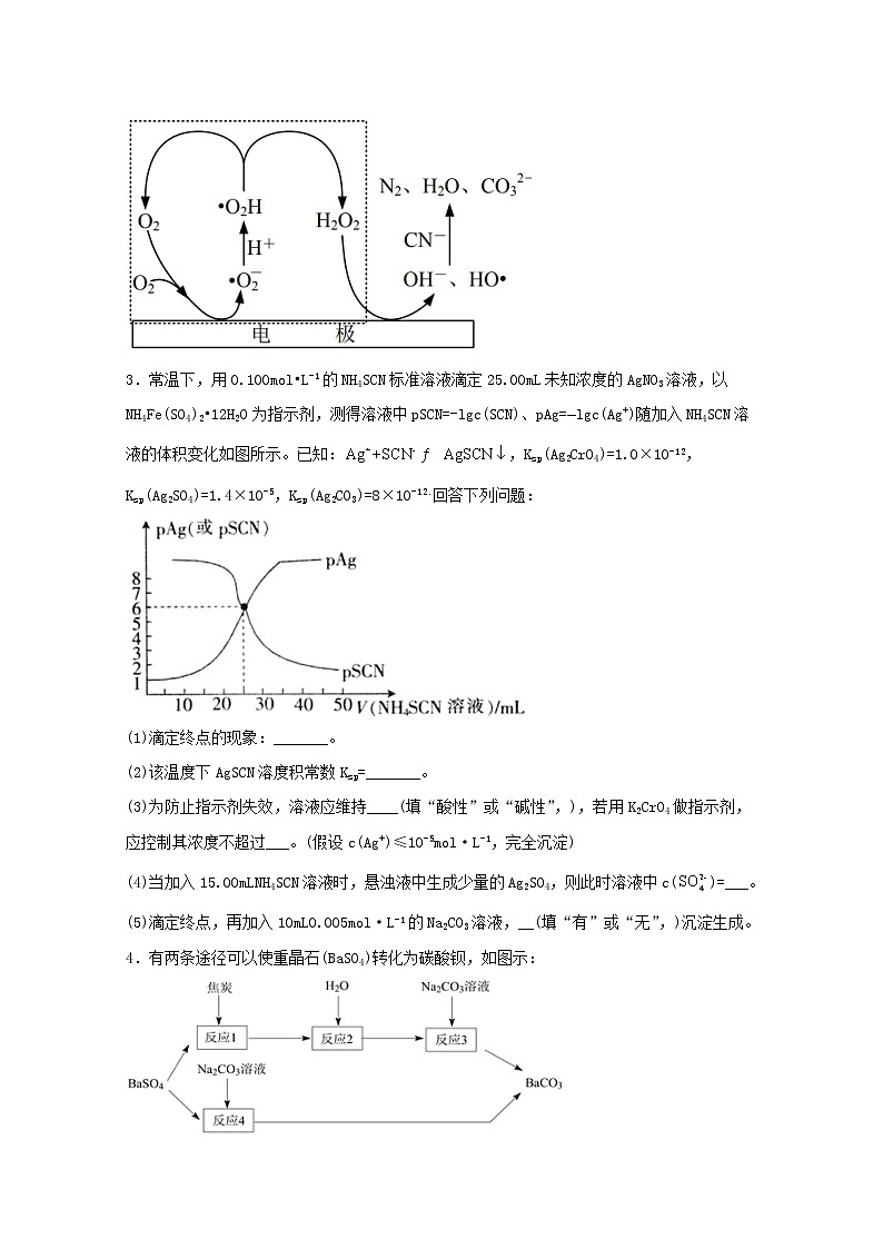 2022届高三化学一轮复习化学反应原理09化学反应原理综合题含解析03