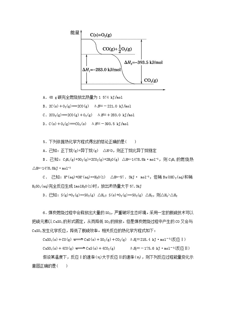 2022届高三化学一轮复习考点特训化学反应与能量变化含解析 试卷02