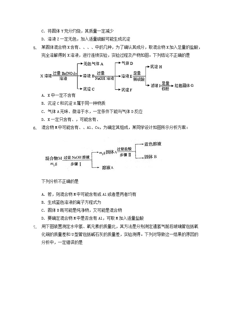 2022届高三化学一轮复习实验专题考点细练专题28物质的组成探究实验题含解析02