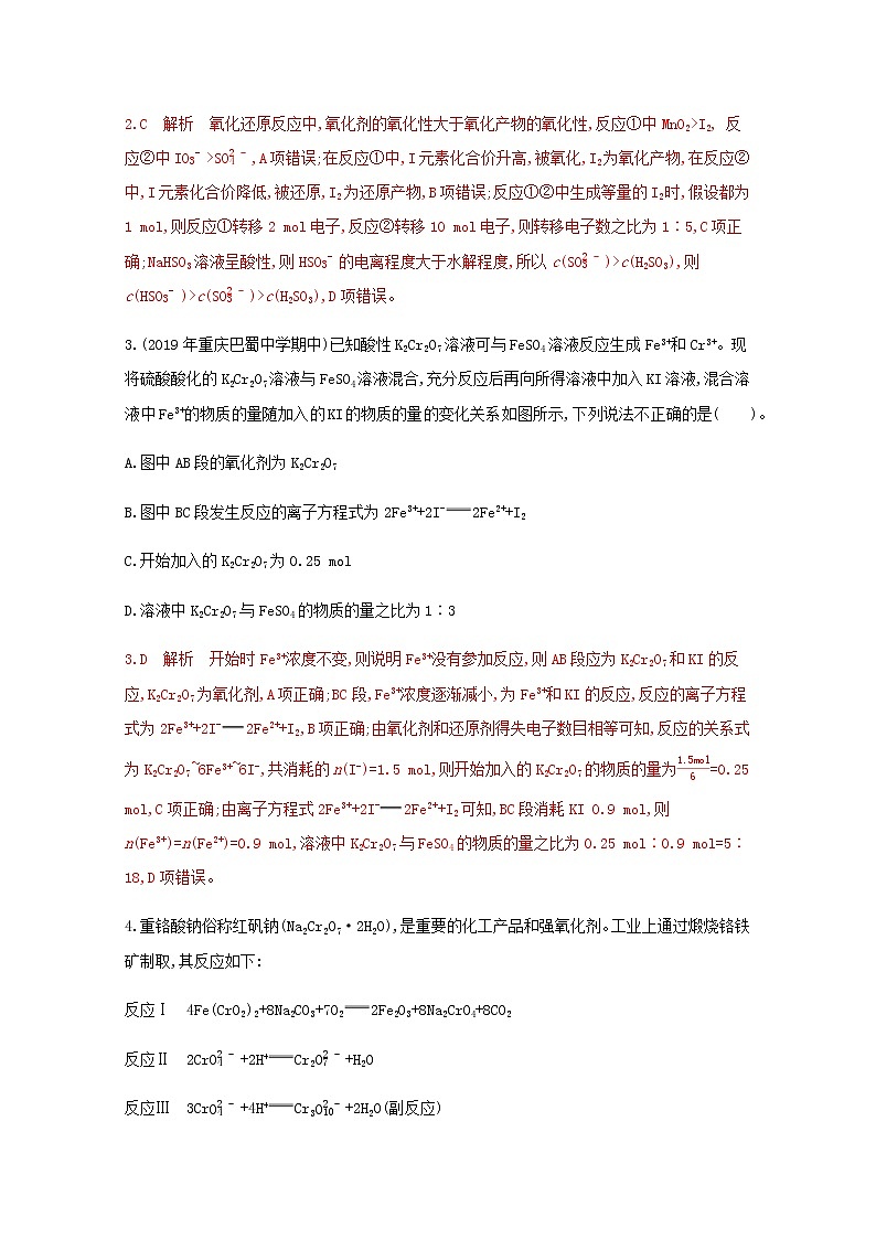 通用版2022届高三化学一轮复习强化训练氧化还原反应2含解析第2页