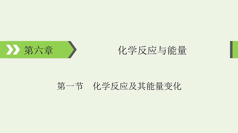 2022版高考化学一轮复习第6章化学反应与能量第1节化学反应及其能量变化课件01