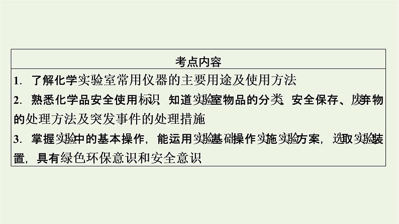 2022版高考化学一轮复习第11章化学实验基础第1节化学实验常用仪器及基本操作课件03