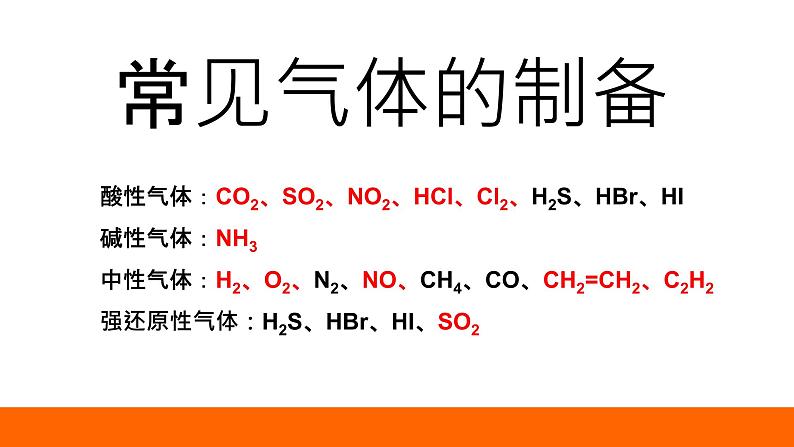 2022届高三化学一轮复习——常见气体的制备课件PPT03