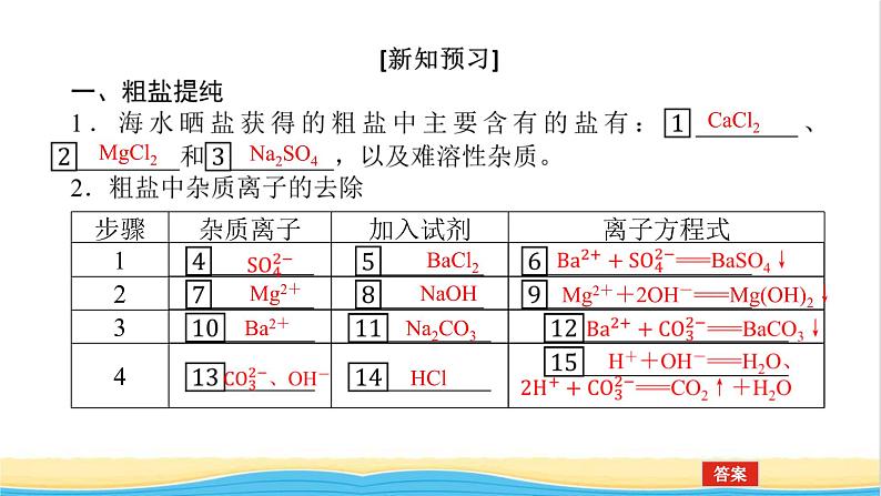 高中化学专题3从海水中获得的化学物质3.1粗盐提纯从海水中提取镁课件苏教版必修106