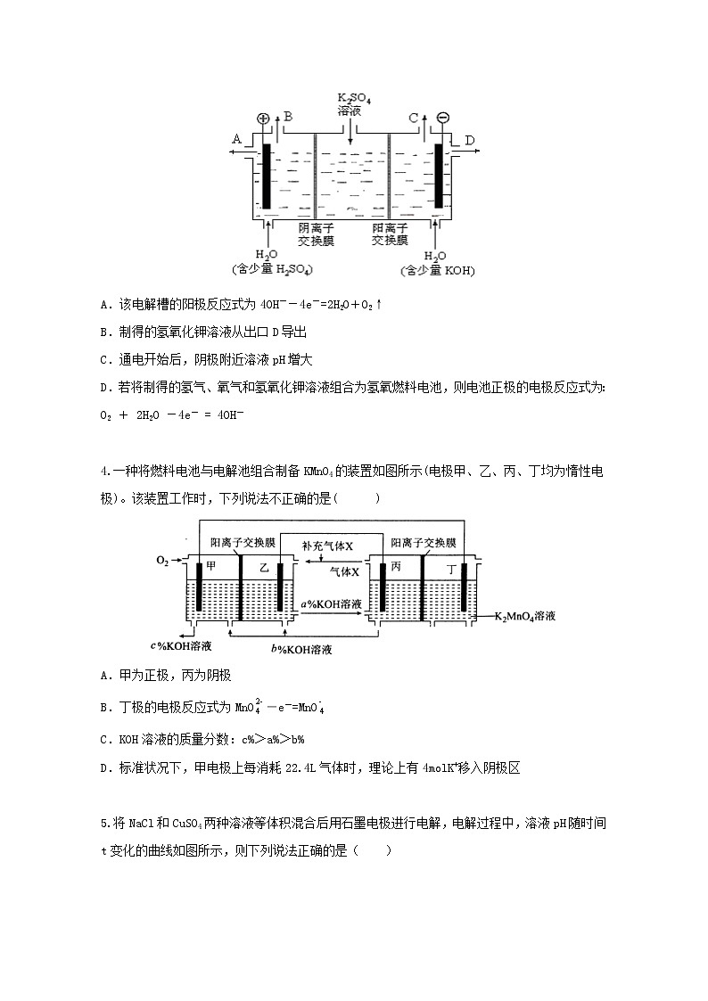 2022届高三化学一轮复习考点特训电解池2含解析 试卷02