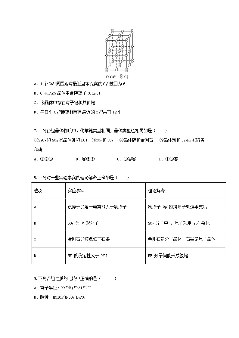 2022届高三化学一轮复习考点特训晶体结构与性质含解析第3页