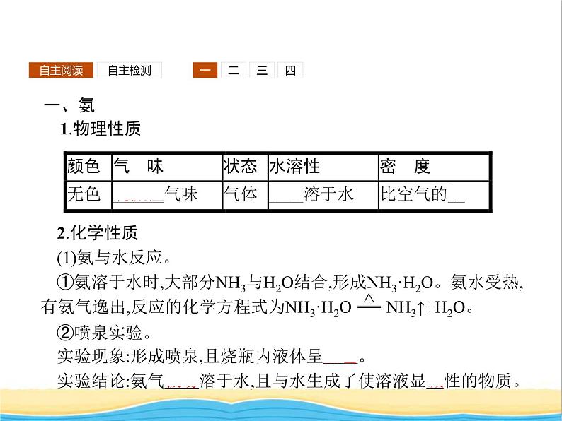 高中化学第3章自然界中的元素第2节第2课时氨与铵态氮肥课件鲁科版必修1第3页