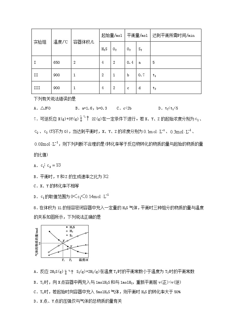 2022届高考化学一轮复习常考题型37等效平衡应用含解析03