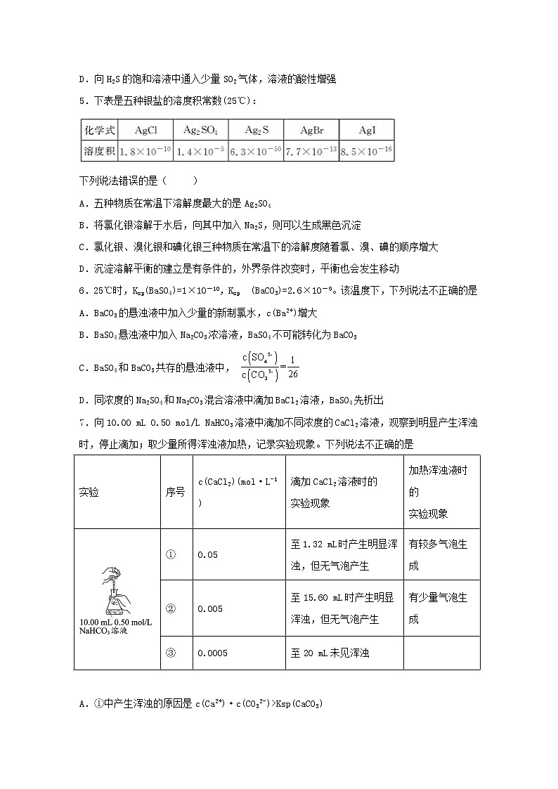 2022届高考化学一轮复习常考题型59沉淀的溶解与生成综合题含解析第2页