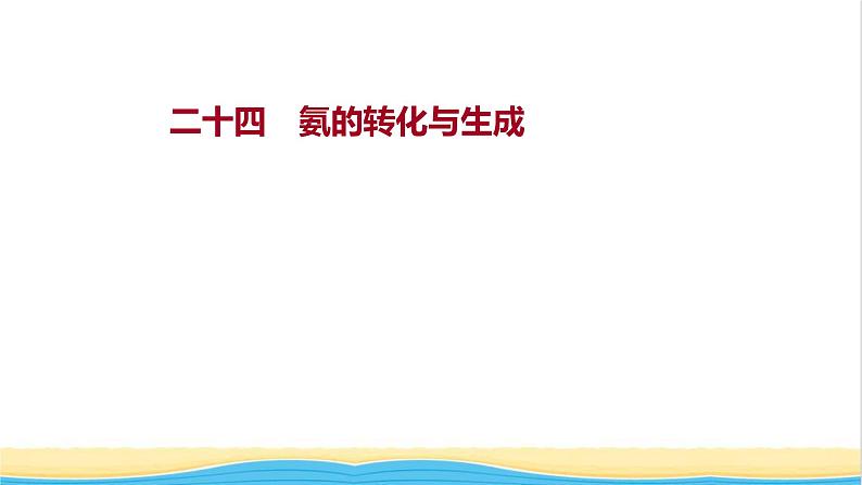 福建专用高中化学课时练24氨的转化与生成课件鲁科版必修101