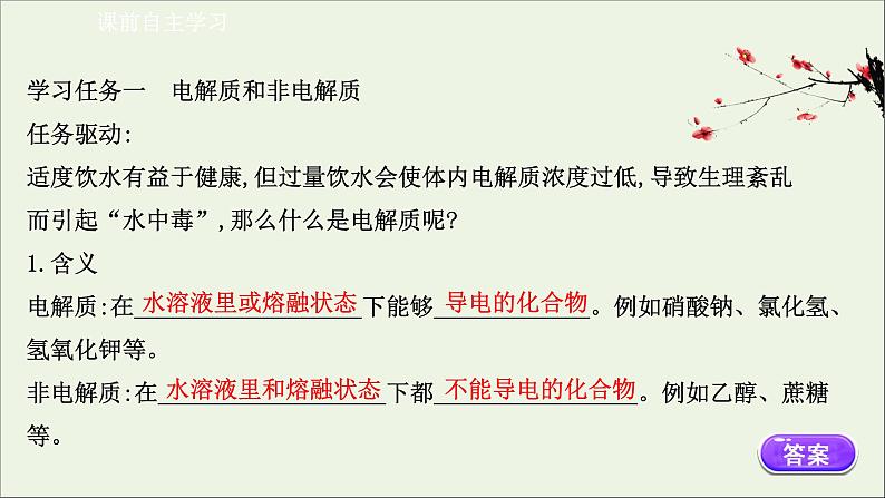 浙江专用高中化学课时检测3电解质的电离课件新人教版必修第一册第3页