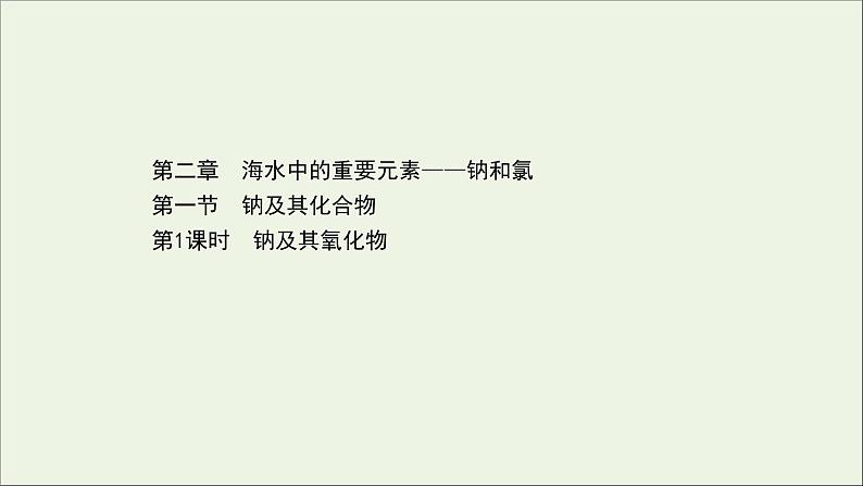 浙江专用高中化学课时检测7钠及其氧化物课件新人教版必修第一册01