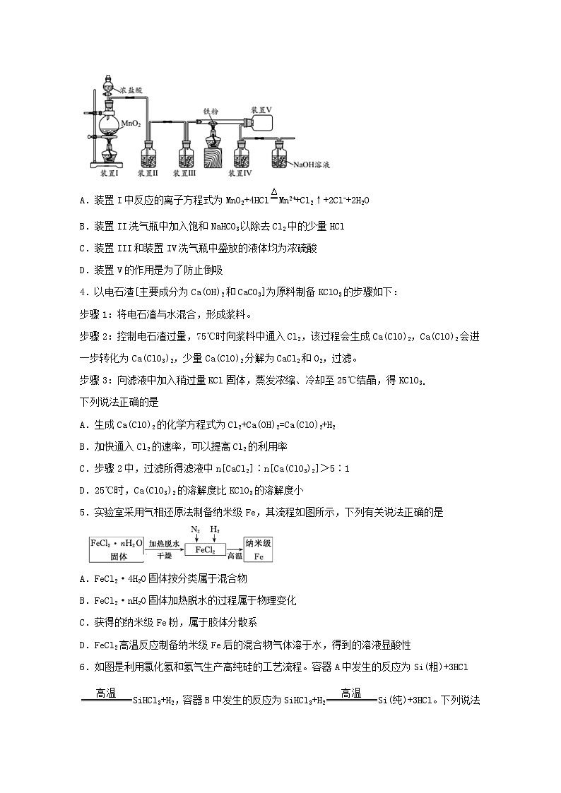 2022届高三化学一轮复习化学实验专题细练08新情景无机物制备流程题含解析第2页
