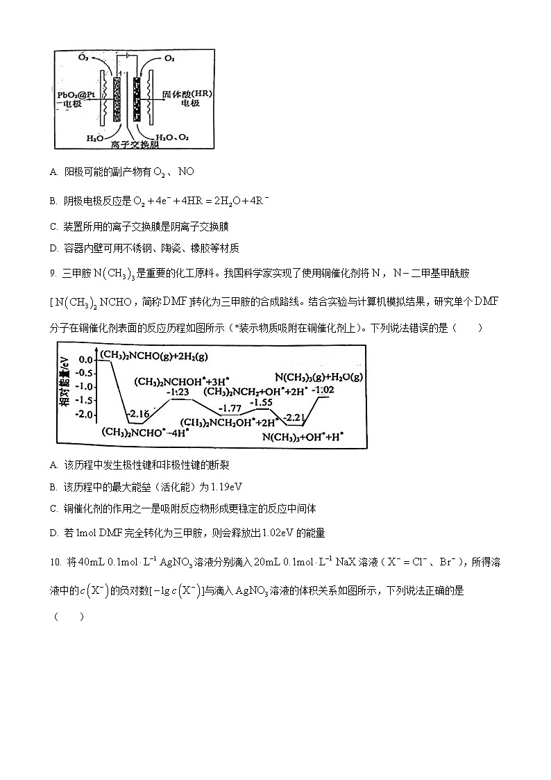 福建省福州市2021届高三下学期4月质量检测（二检）化学试题含答案03