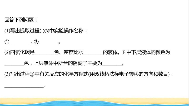 高中化学专题3从海水中获得的化学物质第三单元第2课时从海水中提取镁从海带中提取碘课件苏教版必修1第7页