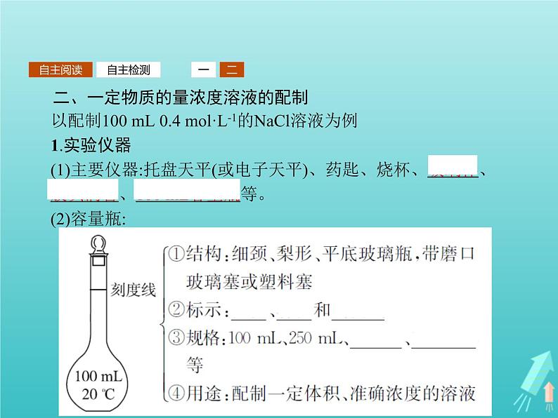 2021_2022学年高中化学第1章认识化学科学第3节第3课时物质的量浓度课件鲁科版必修1第4页