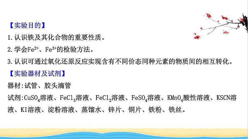 浙江专用高中化学实验活动2铁及其化合物的性质课件新人教版必修第一册202