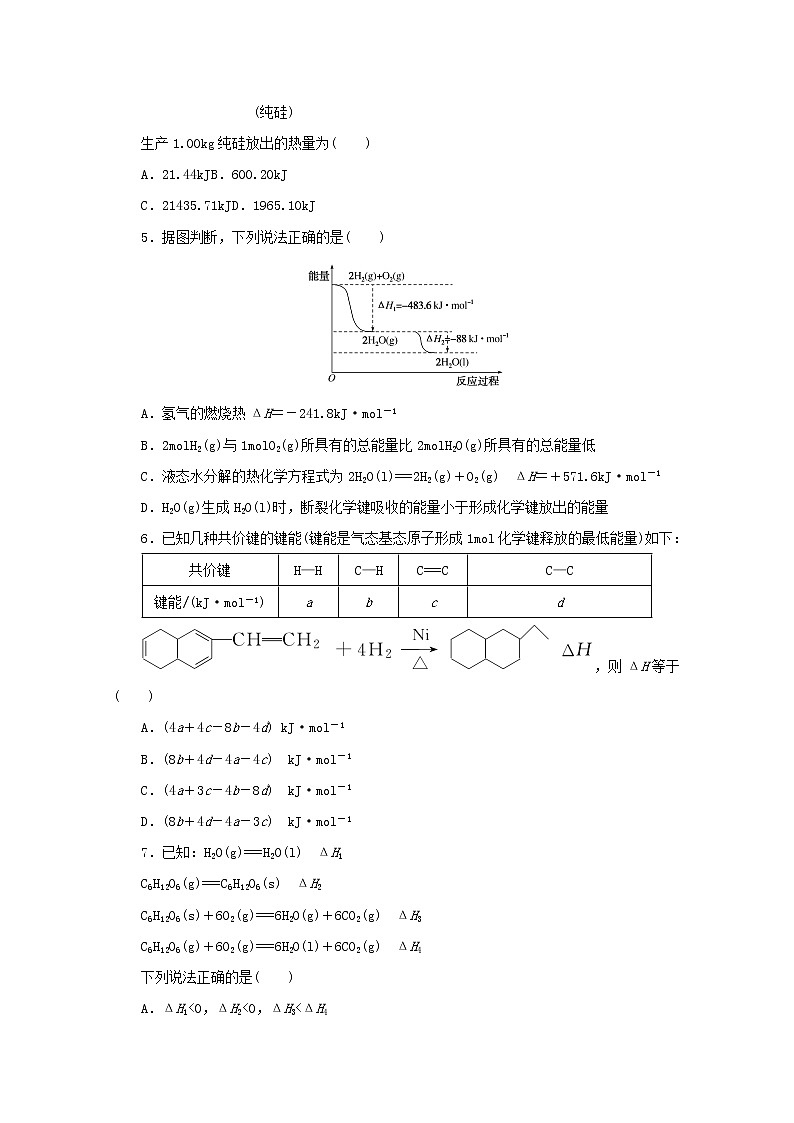 2021_2022学年新教材高中化学专题1化学反应与能量变化综合检测含解析苏教版选择性必修102