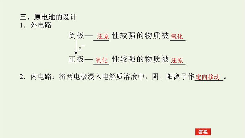 2021_2022学年新教材高中化学专题1化学反应与能量变化2.1原电池的工作原理课件苏教版选择性必修108