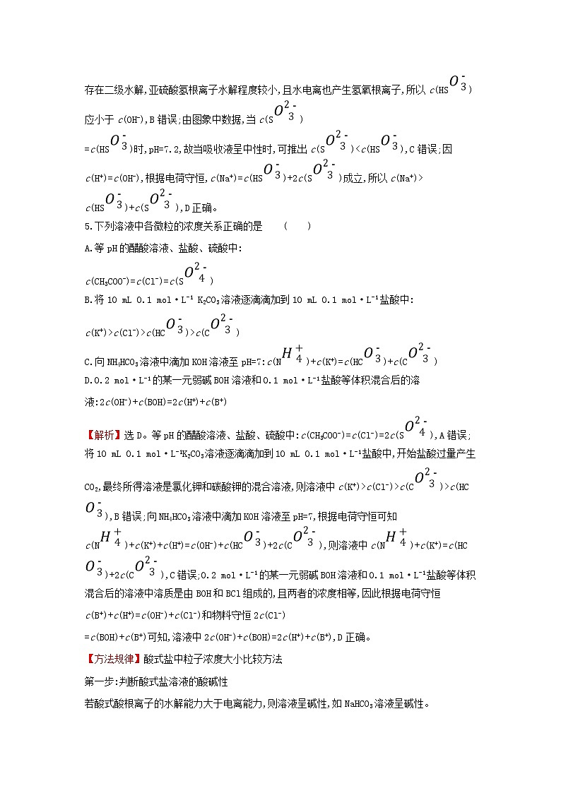 全国通用版2022版高考化学一轮复习第8章水溶液中的离子平衡3盐类的水解课时作业含解析 练习03