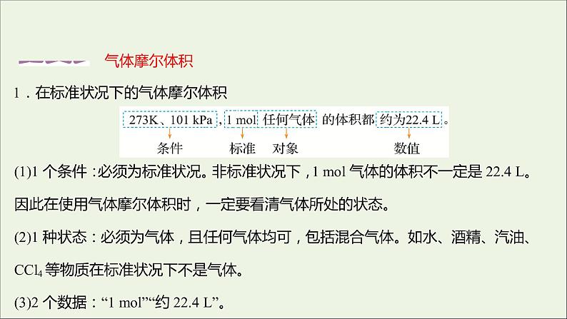 2021_2022学年高中化学专题1物质的分类及计量第二单元第2课时气体摩尔体积课件苏教版必修102