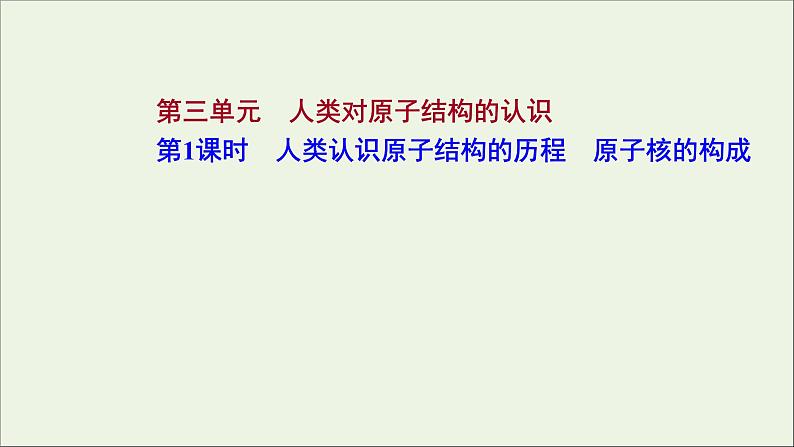 2021_2022学年高中化学专题2研究物质的基本方法第三单元第1课时人类认识原子结构的历程原子核的构成课件苏教版必修101