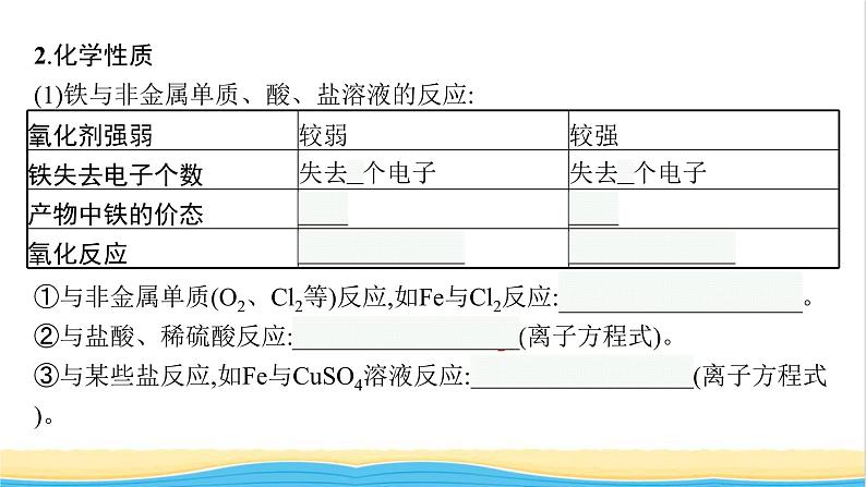 高中化学第三章铁金属材料第一节第1课时铁的单质铁的氧化物铁的氢氧化物课件新人教版必修108