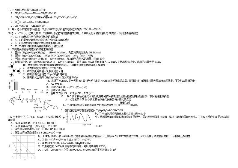 新疆师范大学附属中学2022届高三上学期一模仿真训练（三）化学试题含答案第2页