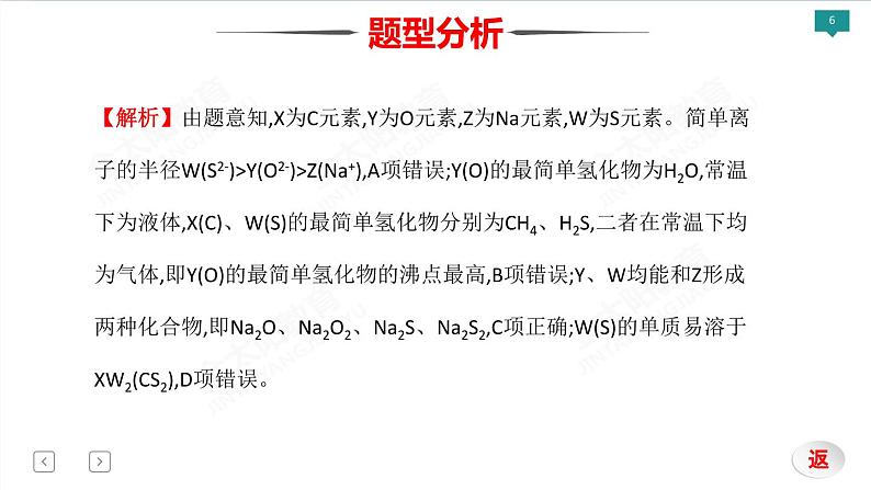 2022届高考化学二轮专项突破 类型4  物质结构　元素周期律课件PPT06