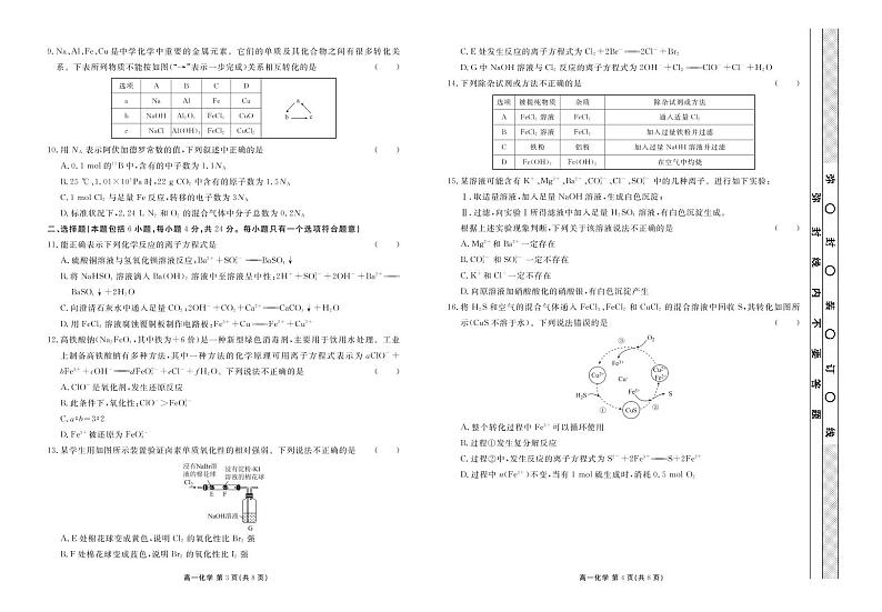 广东省茂名市五校2021-2022学年高一期末联考化学试卷（PDF版）02