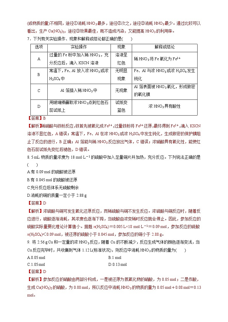5.2.3 硝酸 酸雨及防治-2021-2022学年高一化学同步精品课件+教学设计+学案+课堂练习+课后练习+同步习题2套（有答案）（新教材19年人教版必修第二册）03