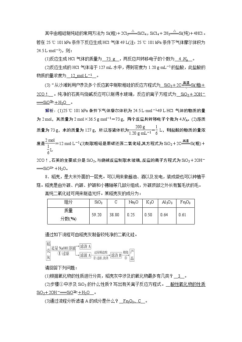 5.3 无机非金属材料 课后练习第3页
