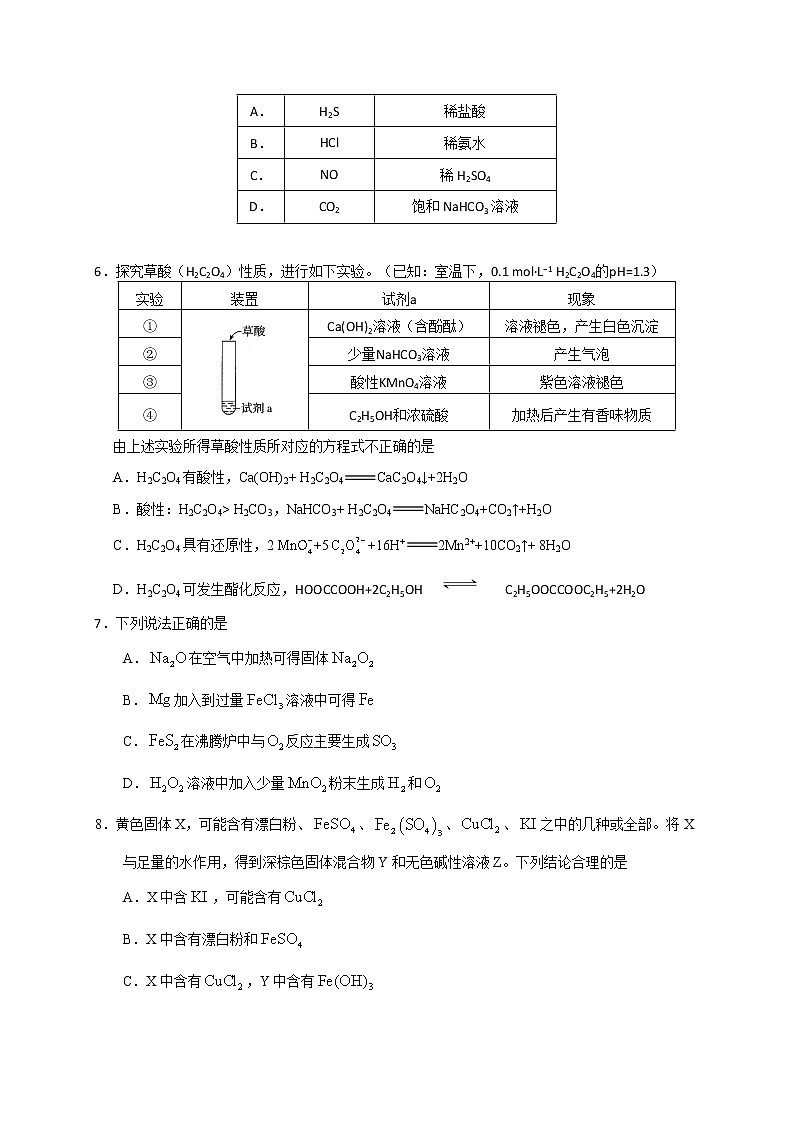 2022届高三化学二轮复习：考点突破 选择题： 元素化合物性质 word版含答案第2页