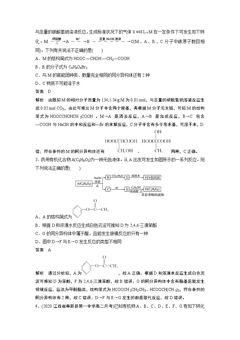高中化学苏教版（2021）选择性必修3 专题5 微专题8　有机推断题解题的突破口（学案+ word版含解析）03