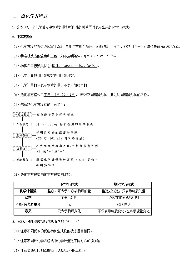 第一章 第一节化学反应与能量练习题无答案02