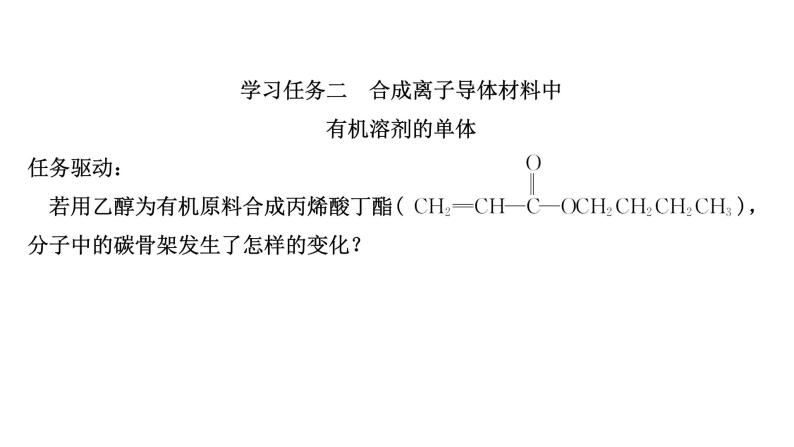 2021年高中化学新鲁科版选择性必修3 第3章 微项目改进手机电池中的离子导体材料——有机合成在新型材料研发中的应 课件（60张）07