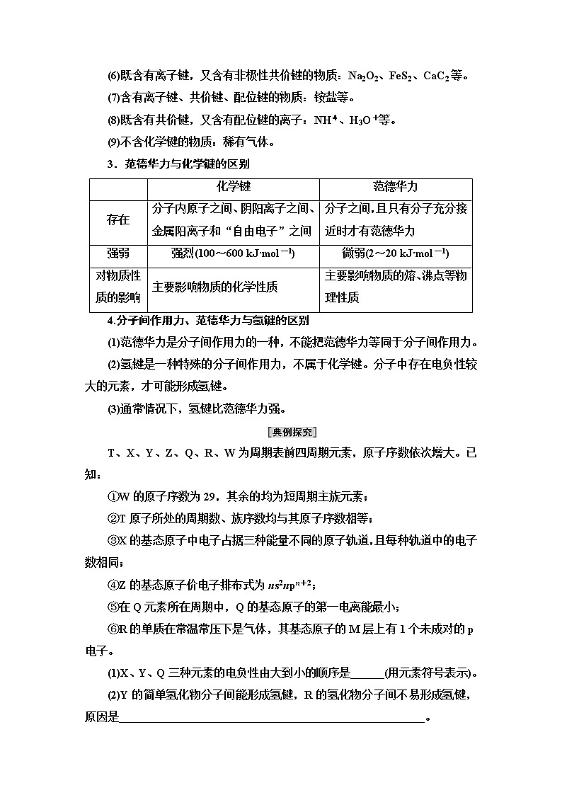 2021-2022学年高中化学新鲁科版选择性必修2 第2章第4节分子间作用力第2课时 学案02
