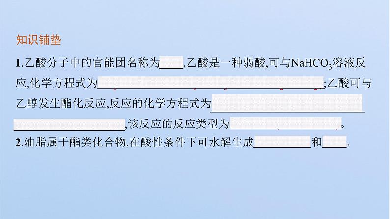 2021-2022学年高中化学新鲁科版选择性必修3 第2章 第4节　第1课时　羧酸　酯和油脂  课件第5页