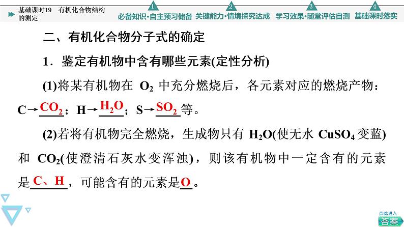 2021-2022学年高中化学新鲁科版选择性必修3 第3章 第2节有机化合物结构的测定 课件第6页