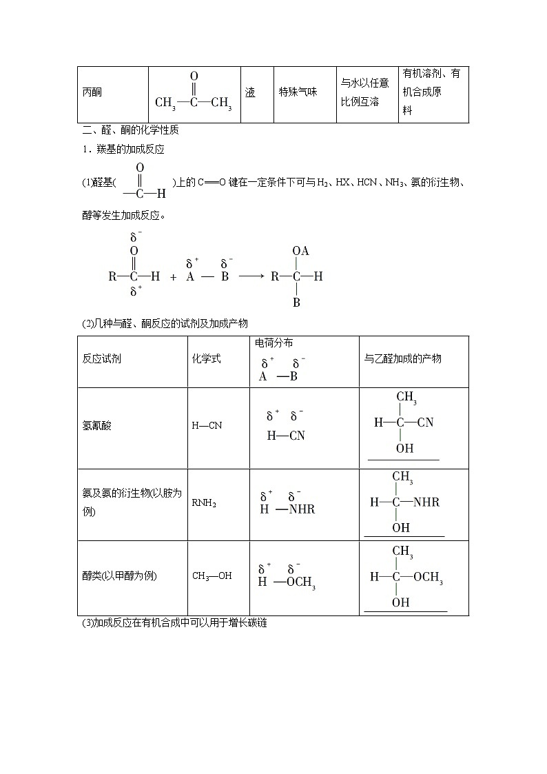 2021-2022学年高中化学新鲁科版选择性必修3 第2章 第3节醛和酮　糖类和核酸第1课时 学案第3页