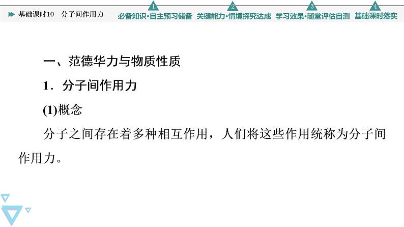 2021-2022学年高中化学新鲁科版选择性必修2 第2章第4节分子间作用力第1课时 课件第4页