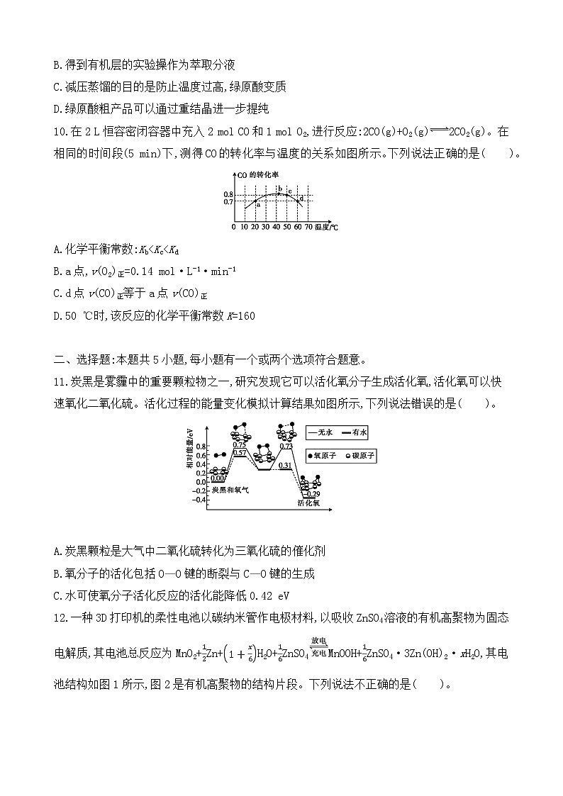 【精准狂刷17】-2022届高三化学二轮复习新高考版（含解析） 试卷03